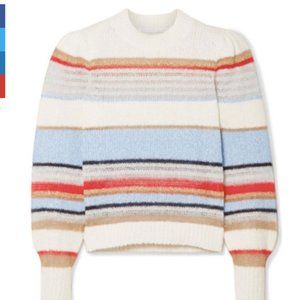 Veronica Beard Meredith Striped Crew Sweater